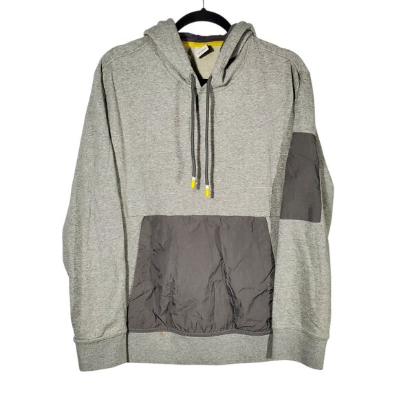 Bonobos Fielder Mixed Media Pullover Hoodie Men's L Gray Colorblock - Picture 1 of 7